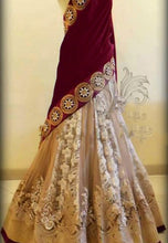 Load image into Gallery viewer, Off-White & Red Indian Pakistani Bollywood Designer Georgette Salwar Kameez Ethnic Wear u00f8u00e5 u00e5