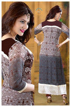 Load image into Gallery viewer, Brown Indian Pakistani Bollywood Designer Georgette Salwar Kameez Ethnic Wear - Ethnicyug