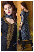 Load image into Gallery viewer, Black Indian Pakistani Bollywood Designer Georgette Salwar Kameez Ethnic Wear - Ethnicyug