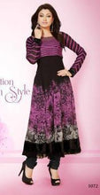 Load image into Gallery viewer, Black & Purple Indian Pakistani Bollywood Designer Georgette Salwar Kameez Ethnic Wear - Ethnicyug