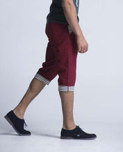 Load image into Gallery viewer, Oririn Linen Capris - Burgundy - Men Shorts - yz-buyer.myshopify.com