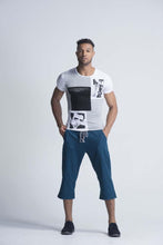 Load image into Gallery viewer, Oririn Linen Capris - Prussian Blue - Men Shorts - yz-buyer.myshopify.com