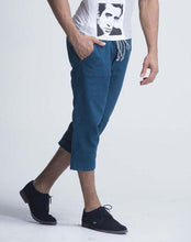Load image into Gallery viewer, Oririn Linen Capris - Prussian Blue - Men Shorts - yz-buyer.myshopify.com