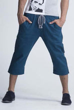Load image into Gallery viewer, Oririn Linen Capris - Prussian Blue - Men Shorts - yz-buyer.myshopify.com