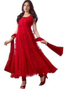 Narmada Fashion Red Semi stitched salwar suit u00f8u00e5 u00e5