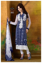 Load image into Gallery viewer, Blue &amp; White Indian Pakistani Bollywood Designer Georgette Salwar Kameez Ethnic Wear - Ethnicyug
