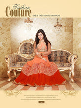 Load image into Gallery viewer, Orange Indian Pakistani Bollywood Designer Georgette Salwar Kameez Ethnic Wear u00f8u00e5 u00e5
