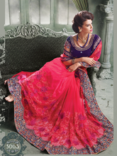 Load image into Gallery viewer, Lakhanvi PINK Indian Pakistani Designer Bollywood Wedding Embroidered Saree u00f8u00e5 u00e5
