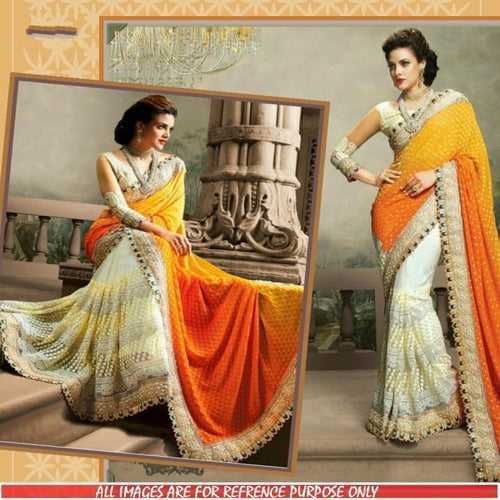 Multi Color Georgette Saree u00f8u00e5 u00e5