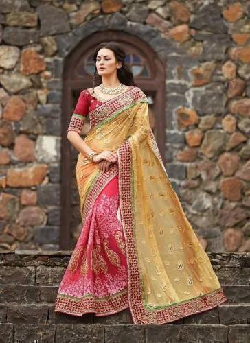 Red Color Net Saree u00f8u00e5 u00e5